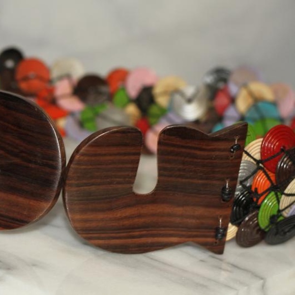 Unique Multi Colour Belt with Wooden Latch Hook main image 7